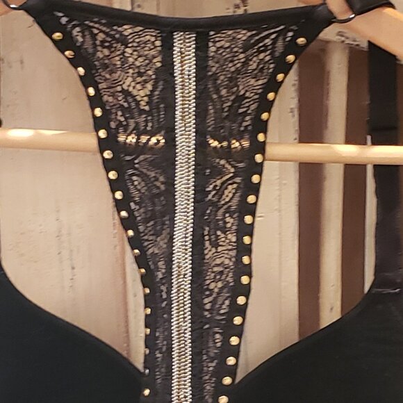Victoria Secret Vintage Racerback Push up Bra with Studs and Chains 38D - Picture 5 of 11